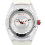 Pre-owned Stainless Steel watches Gucci Vintage , White , Dames