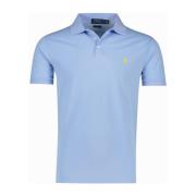 Lichtblauw poloshirt met korte mouwen en slim fit Polo Ralph Lauren , ...