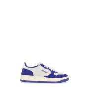 Blauwe Suède Sneakers met Contrasterende Details Autry , Blue , Dames