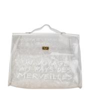 Pre-owned Fabric handbags Hermès Vintage , White , Dames