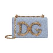 Leren Telefoon Tas Bouclè Dolce & Gabbana , Blue , Dames