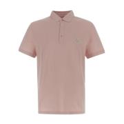 Katoenen poloshirt met logo Valentino , Pink , Heren