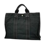 Pre-owned Canvas handbags Hermès Vintage , Black , Dames