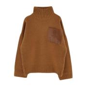 Wollen Turtleneck Trui JW Anderson , Brown , Dames