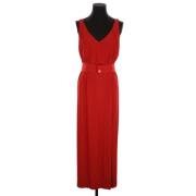 Pre-owned Silk dresses Celine Vintage , Red , Dames