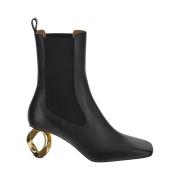 Leren Chain Heel Boot JW Anderson , Black , Dames