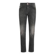 Grijze Jeans Aw24 Elegante Stijl Philipp Plein , Gray , Heren