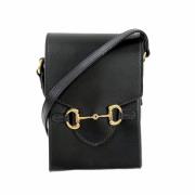 Pre-owned Leather crossbody-bags Gucci Vintage , Black , Dames