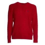 Rode Gebreide Trui Air Force Blue Aw24 Polo Ralph Lauren , Red , Heren