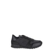 Leren Rockrunner Sneaker Valentino Garavani , Black , Heren