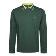 Kleur Streep Polo Shirt Sun68 , Green , Heren