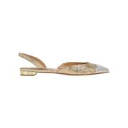 Metallic Ballerina's voor Vrouwen Aquazzura , Yellow , Dames