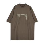 Jumbo Katoenen T-shirt Rick Owens , Brown , Heren