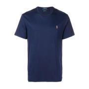 Geborduurd Slim Fit Katoenen T-shirt Polo Ralph Lauren , Blue , Heren