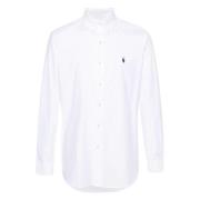 Poplin Button-Down Overhemd met Elastaan Polo Ralph Lauren , White , H...