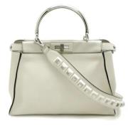 Pre-owned Leather fendi-bags Fendi Vintage , White , Dames