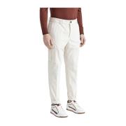 Franse corduroy chino broek Peserico , White , Heren