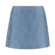 Bloemen Jacquard Minirok Dolce & Gabbana , Blue , Dames