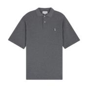 Katoenen Fox Polo Shirt Maison Kitsuné , Gray , Heren