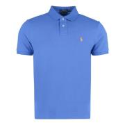 Katoenen Poloshirt met Zijsplitten Polo Ralph Lauren , Blue , Heren