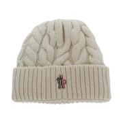 Wol Logo Beanie Muts Moncler , White , Unisex