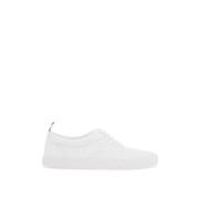 Leren Heritage Sneakers met Tricolor Tong Thom Browne , White , Heren