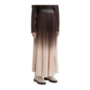 Geplooide rok met elastische taille Peserico , Brown , Dames