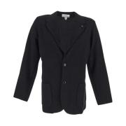 Klassieke Gebreide Blazer van Virgin Wool Lardini , Black , Heren