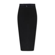 Rok met decoratieve afwerking Alaïa , Black , Dames