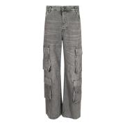 Stijlvolle 5-Pocket Jeans Diesel , Gray , Dames