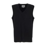 Wollen Turtleneck Sweater Vest Seven Gauge , Black , Heren