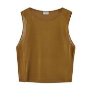 Stijlvolle Viscose Top Saint Laurent , Brown , Dames