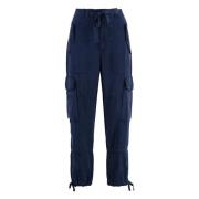 Cargo Broek met Veel Zakken Polo Ralph Lauren , Blue , Dames