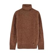 Wollen Turtleneck Gebreid Tod's , Brown , Heren