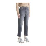 Comfortabele katoenen denim jeans Peserico , Gray , Dames