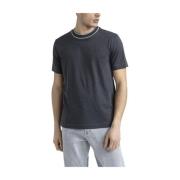 Katoen en kasjmier melange jersey T-shirt Peserico , Gray , Heren