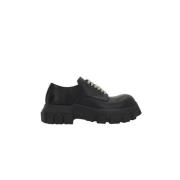 Zwarte Leren Enkellaarzen Rick Owens , Black , Heren