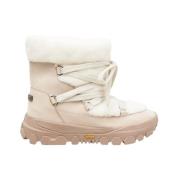 Echt leer, eco-bont en wollen laarzen Peserico , Beige , Dames