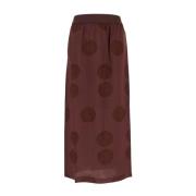 Stralende Viscose Rok UMA Wang , Brown , Dames