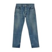 Straight Leg Denim Jeans Saint Laurent , Blue , Heren