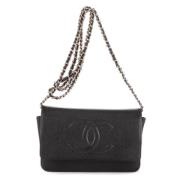 Pre-owned Leather chanel-bags Chanel Vintage , Black , Dames