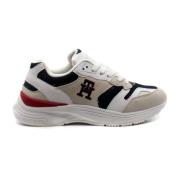 Witte Leren Statement Sneakers Tommy Hilfiger , White , Heren