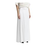 Viscose satijnen lange rok Peserico , White , Dames