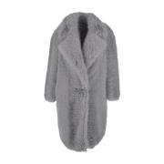 Faux Fur Damesjas Sportmax , Gray , Dames