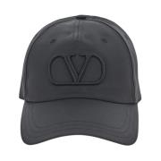 Polyester Logo Cap Valentino Garavani , Gray , Heren