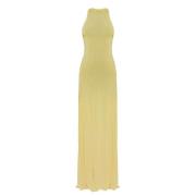 Gebreide Sculta Jurk in Viscose Jacquemus , Yellow , Dames