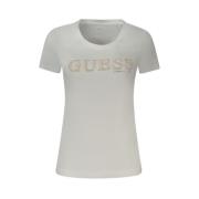 Witte Katoenen Tops & T-Shirt Guess , White , Dames