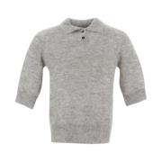 Alpaca Gebreide Polo Lardini , Gray , Dames