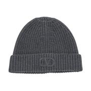 Kasjmier Logo Beanie Muts Valentino Garavani , Gray , Heren