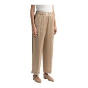 Viscose satijnen broek Peserico , Brown , Dames